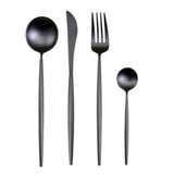 Dinnerware Set 304 Stainless Steel Cutlery Set Steak Knife Fork Set Coffee Spoon Teaspoon Flatware Tableware Kitchen Silverware