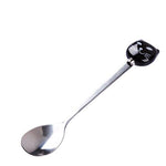 Adeeing Creative Fashion Cute Ceramic Stainless Steel Spoon Fork Cartoon Portable Tea Coffee Ice Cream Cutlery Tableware