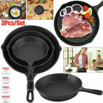 3Pcs/Set Cast Iron Non-stick