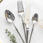 New Sliver Cutlery Set Luxury Dinnerware 1 pieces Mirror Polishing Tableware 304 Stainless Steel Dinner Knife & Fork