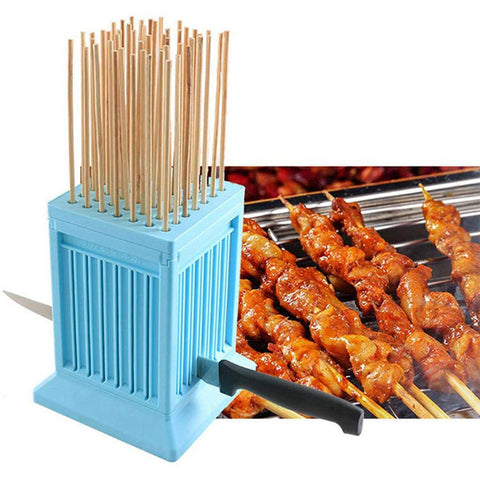 BBQ meat skewer tools 49 string skewers wear tofu artifact machine barbecue meat stringer macchina mangal arrosticini espetinho