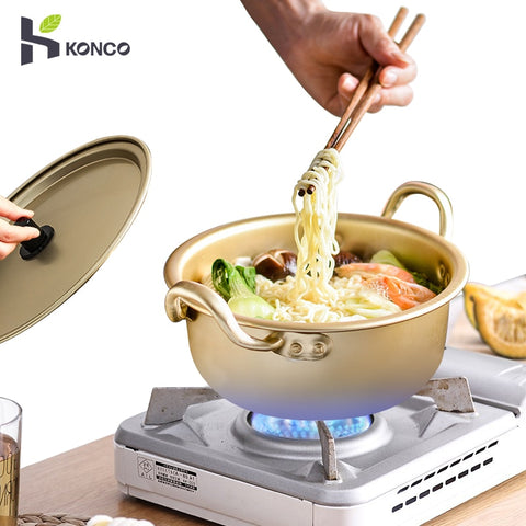 Konco Korean Style Soup Stock Pots Instant Noodle Porridge Pot Kitchenware Cooking Hot Pot Cooker Kitchen Cookware Induction Pot