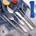 HOT Stainless Steel Cutlery Set Outdoor Portable Durable Reusable