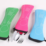 Portable Tableware bag cutlery bag Dinner Set Travel packaging storage box Dinnerware picnic fork spoon bag