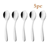 European 304 Stainless Steel Dinnerware Set Portable Cutlery Set Swan Holder Table Tableware Dinner Tableware Set spoon fork