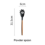 Silicone Kitchen Set Cooking Tools Utensils Set Spatula Shovel Soup Spoon with Wooden Handle Special Heat-resistant Design