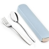 WORTHBUY Portable Travel Tableware Set Stainless Steel Dinnerware With Box Kitchen Fork Spoon Dinner Set For Kid School Cutlery