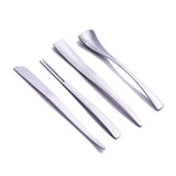 4PCS Stainless Steel Dessert Cutlery Set Ice Cream Sandwich Butter Knife Cheese Slicer Breakfast Mirror Fork & Spoon Tableware