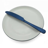 Classic Blue Dinnerware Set Stainless Steel Cutlery Set Titanium Dessert Teaspoon Fork Plate Steak Knife Tableware Set Party