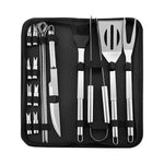 Stainless Steel BBQ Tools Set Barbecue Grilling Utensil Accessories Camping Outdoor Cooking Tools Kit BBQ Utensils 18Pcs