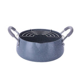 Kitchen Pot Tempura Frying Pot Japanese Style Deep Fryer Potable Frying Pots With Basket Household Cookware Kitchen Cooking