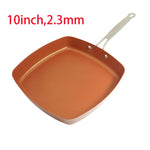 Nonstick Skillet Copper Frying Pan with Ceramic Pot Copper Saucepan Oven Cookware Non-Stick Frying Red Pans 10inch