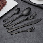 30Pcs/Set Black Dinnerware