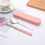 Nordic Portable Two-piece Creative Cutlery Knife Fork Box Lunch Portable Kitchen Tool High Quality