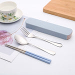 Nordic Portable Two-piece Creative Cutlery Knife Fork Box Lunch Portable Kitchen Tool High Quality