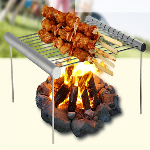 Portable Stainless Steel Outdoor BBQ Grill Folding BBQ Grill Mini Pocket BBQ Grill Barbecue Accessories For Home Park Use