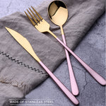 3pcs/lot Gold Portable Cutlery