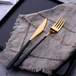 3pcs/lot Gold Portable Cutlery