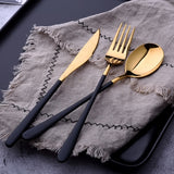 3pcs/lot Gold Portable Cutlery