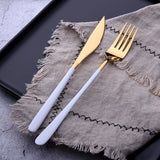 3pcs/lot Gold Portable Cutlery