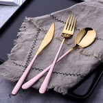 3pcs/lot Gold Portable Cutlery