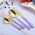 Black Gold Steel Cutlery Set Western Dinnerware Set Portable Stainless Steel Kitchen Forks Spoons Knives Tableware Drop Ship