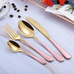 Black Gold Steel Cutlery Set Western Dinnerware Set Portable Stainless Steel Kitchen Forks Spoons Knives Tableware Drop Ship