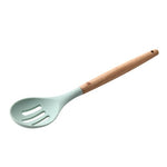 Silicone Spatula Utensils Turner Heat-resistant Soup Spoon Non-stick Spatula Shovel Wooden Handle Cooking Shovel Kitchen Tool