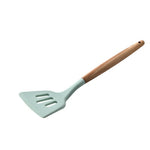 Silicone Spatula Utensils Turner Heat-resistant Soup Spoon Non-stick Spatula Shovel Wooden Handle Cooking Shovel Kitchen Tool